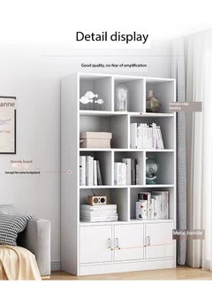 fashionhome Multipurpose Modern Multi-Tiers Bookshelf Large Storage Display Rack Vertical Freestanding Floor Bookcase for Living Room Home Office 100x24x178 cm  - Image 2
