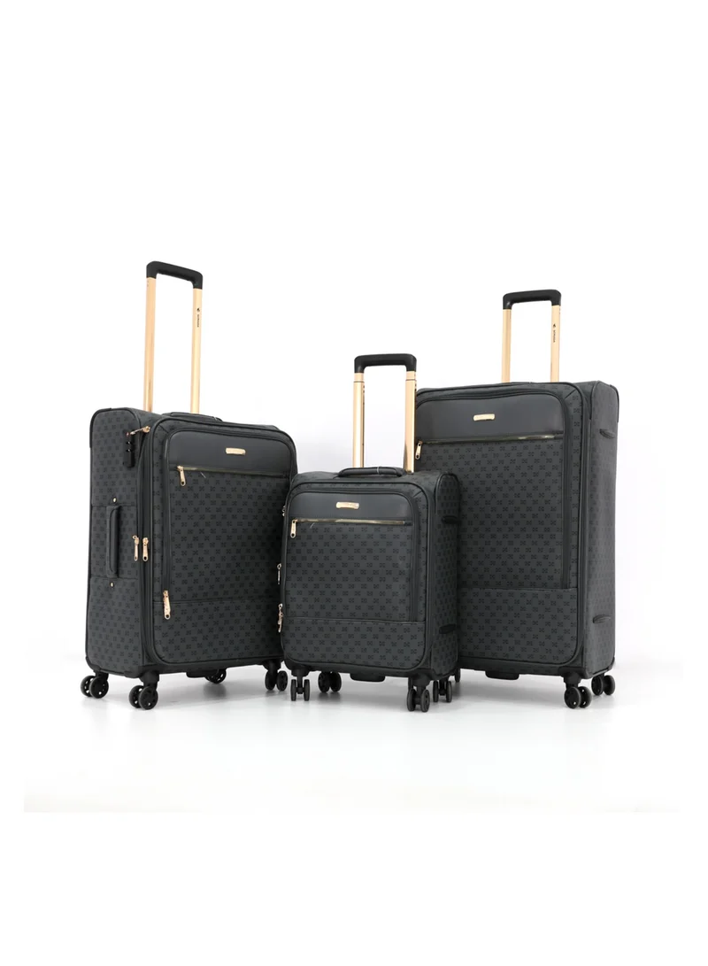 SONADA Travel Luggage Sets 3 Piece Soft Side Trolley, TSA Lock, Lightweight with 360° Double Wheels,Grey  (20"/24"/28")