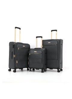 SONADA Travel Luggage Sets 3 Piece Soft Side Trolley, TSA Lock, Lightweight with 360° Double Wheels,Grey  (20"/24"/28")  - Image 1
