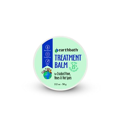 earthbath Treatment Balm Dog Balm for Paws and Nose Dry Cracked Nose and Paw Balm PlantBased CureltyFree Vegan Made with Nilotica Shea Butter for Dogs and Cats 22 Oz - Image 1