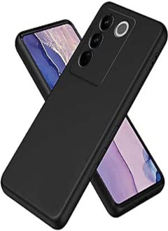 Soft Silicon Camera Protection Mobile Magic Case with Microfiber Lining For Vivo V27 5G / Vivo V27 Pro 5G (Black)
