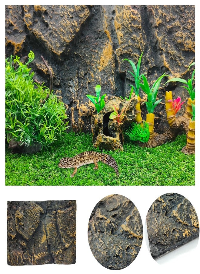 Hamiledyi 17×11.8'' Rock Terrarium Background 3D Reptile Tank Background Board Bearded Dragon Tank Backdrop Climbing Wall Habitat Decor for Lizard Geckos Iguana Snake Spider - Image 4