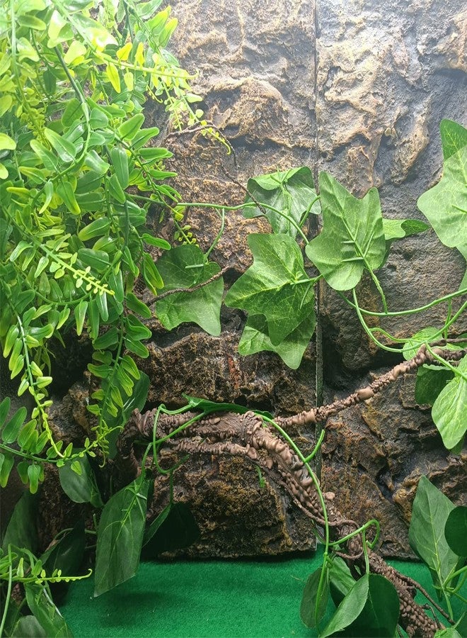 Hamiledyi 17×11.8'' Rock Terrarium Background 3D Reptile Tank Background Board Bearded Dragon Tank Backdrop Climbing Wall Habitat Decor for Lizard Geckos Iguana Snake Spider - Image 3