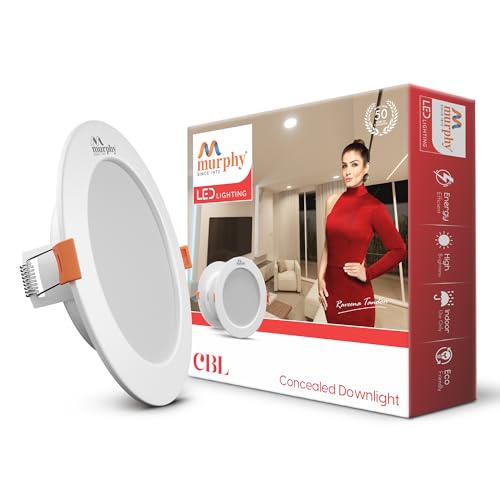 Murphy 9W LED Cool White CBL Round Panel Conceal Box Down Light, Pack of 1(Aluminium) - Image 1