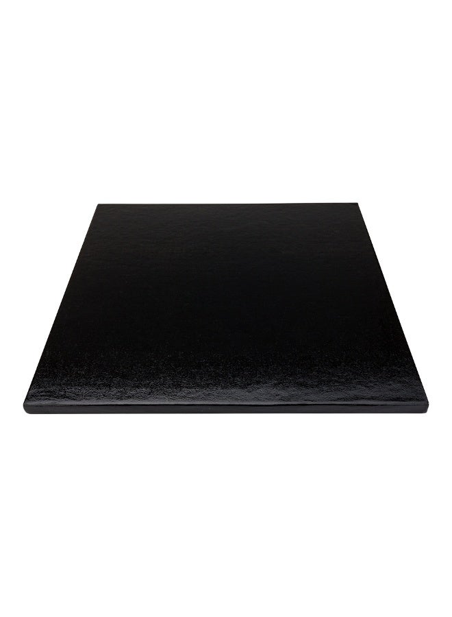 Restaurantware Pastry Tek 12 Inch Cake Board, 1 Durable Cake Drum - Square, Covered Edges, Black Paper Cake Base, Disposable, For Birthdays, Weddings, Or Parties  - Image 1