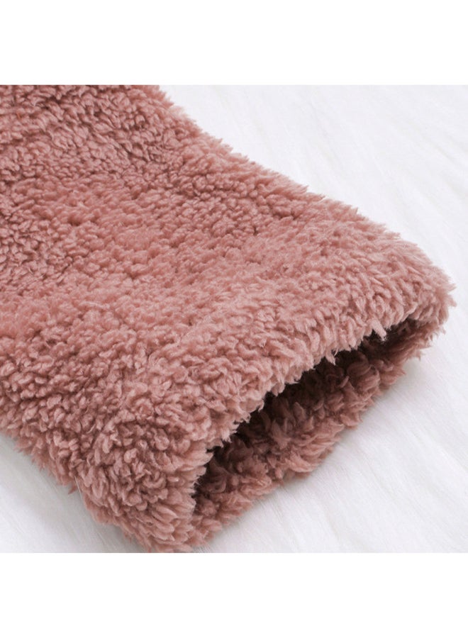 إسكدنيا معطف بغطاء للرأس بتصميم غير منتظم على شكل أذن قطة وردي - Image 3