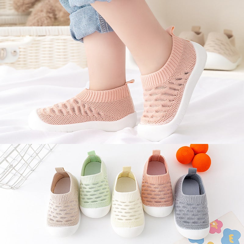 Baby Toddler Shoes Mesh Surface Breathable Fly-Woven Mesh Shoes Baby Shoes Soft Sole Non-Slip Thin Floor Shoes Early Education - Image 2