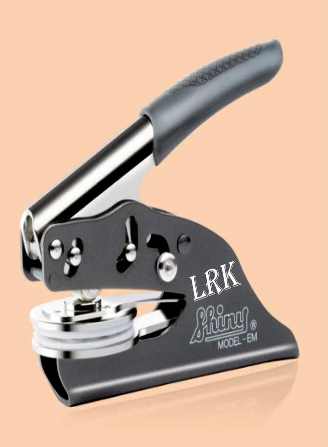 LRK Custom Text Logo Embosser Seal, Common Seal 50mm Round - Image 1