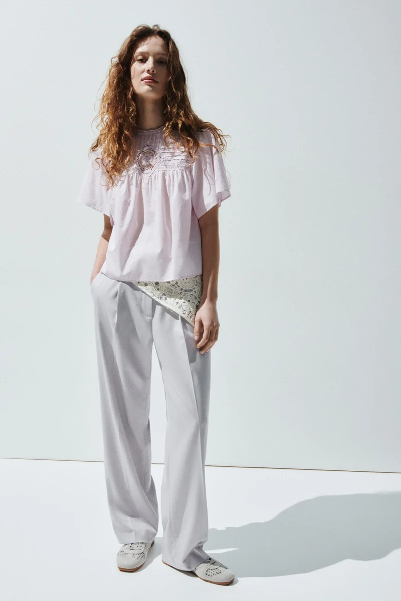 H&M Broderie-anglaise cotton blouse