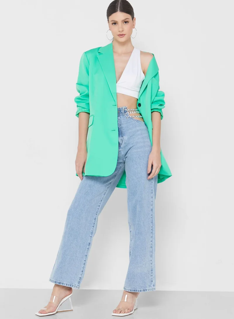 Miss Pap High Waist Chain Detail Jeans