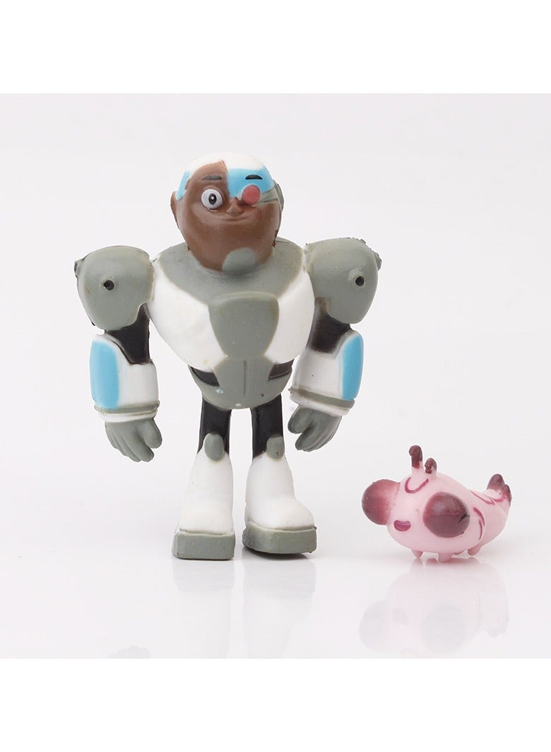 عام "مجموعة تماثيل تين تيتانز (5 قطع) - مجسمات كعكات أعياد ميلاد الأطفال، ديكورات طاولة وهدايا للأطفال!" - Image 4