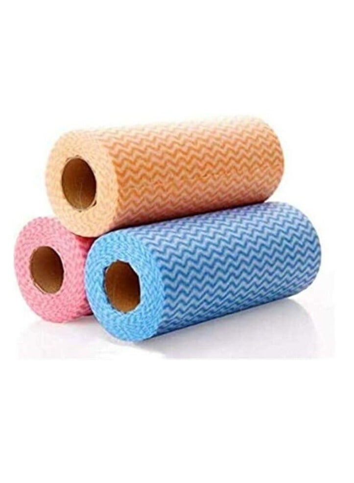 PROMASS 150pcs/roll Reusable Cleaning Wipe, Household &Kitchen Towels,Disposable Cleaning Cloth, Dish Cloth Dish Towels Dish Rags Reusable Kitchen Paper Towels, Wash Towels（GC729A+GC730A+GC731A） - Image 1