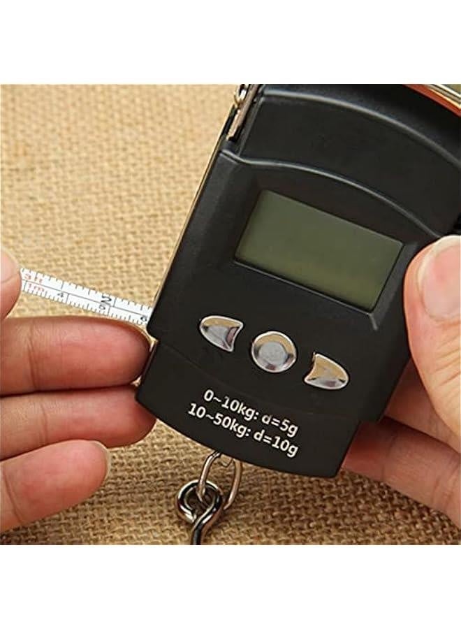 Digital Luggage Scale Professional Suitcase Travel Bag Hanging Scales Weight Balance with Tape Measure Backlight 50kg/10g - Image 5