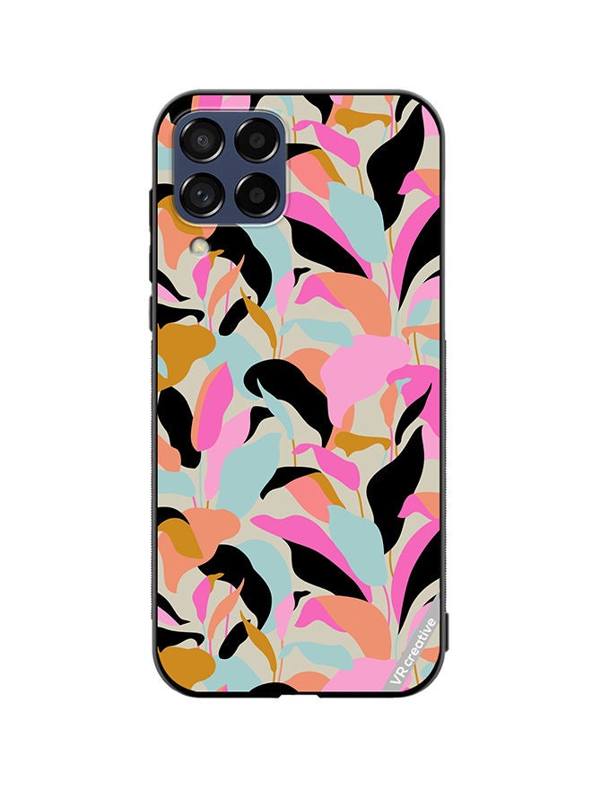 VR CREATIVE Protective Case Cover For Samsung Galaxy M53 Elegant Botanical Leaves Abstract Seamless Pattern Design Multicolour - Image 1