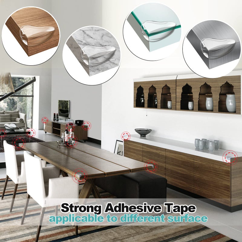 Gudui 8 Pack Corner Guards Clear Corner Protectors For Furniture Baby Proof Corner & Edges Cover Bumper Stop Child Head Injuries Tables, Furniture & Sharp Corners - Image 3