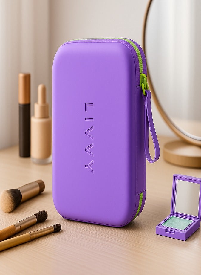 LIVVY Silicone Makeup Bag for Women & Men, Waterproof Travel Cosmetic Organizer with Zipper, Large Capacity Portable Toiletry & Brush Storage Pouch, Perfect Gift Idea for Daily Use & Travel - Image 2