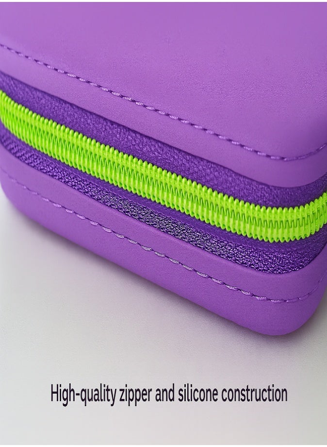 LIVVY Silicone Makeup Bag for Women & Men, Waterproof Travel Cosmetic Organizer with Zipper, Large Capacity Portable Toiletry & Brush Storage Pouch, Perfect Gift Idea for Daily Use & Travel - Image 4