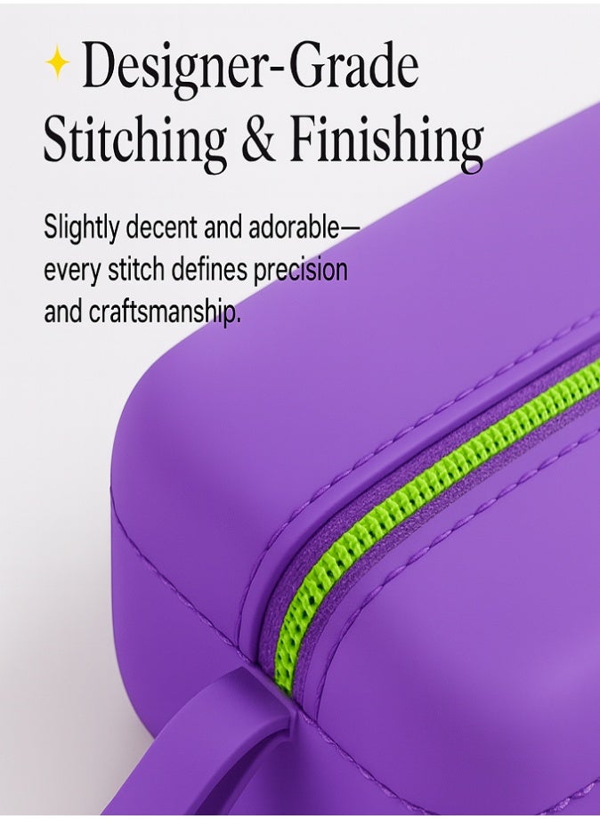 LIVVY Silicone Makeup Bag for Women & Men, Waterproof Travel Cosmetic Organizer with Zipper, Large Capacity Portable Toiletry & Brush Storage Pouch, Perfect Gift Idea for Daily Use & Travel - Image 5