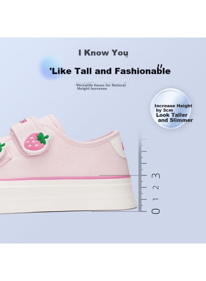 Warrior Women's Thin Canvas Shoes Magic Tape Casual Shoes L440br Pink Size 38