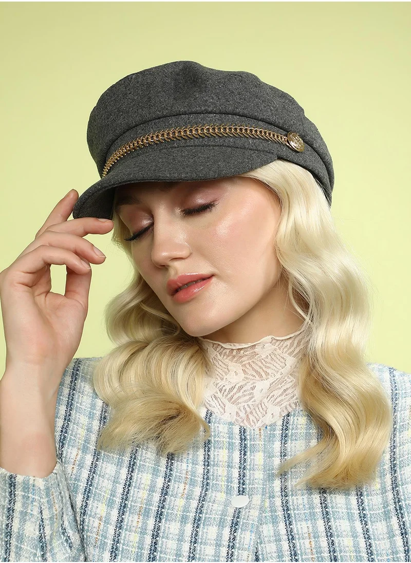 Haute Sauce Chain-Lined Breton Cap - Charcoal Grey