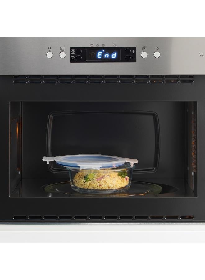 Zaboon Food Container With Lid, Round Glass/Plastic, 400 Ml - Image 2