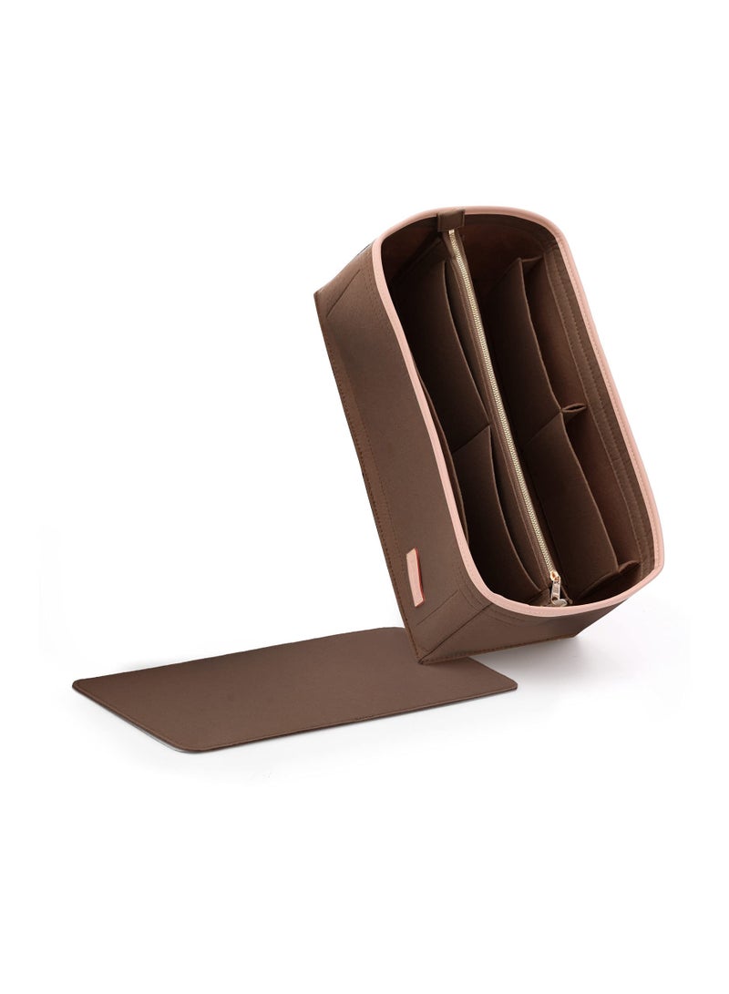 Purse Organizer Insert for Handbags Felt Bag with Zipper for Tote Shaper Insert Thicken and Portable Handbag in Bag for Speedy Neverfull MM GM Large - Image 1