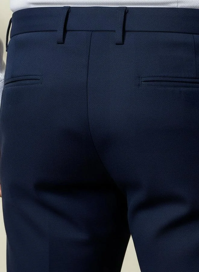Splash FAV NAVY Slim Fit Flexi Waist Trousers for Men | Best Price UAE