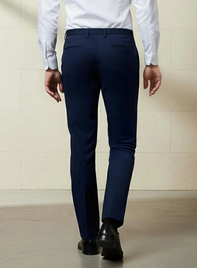 Splash FAV NAVY Slim Fit Flexi Waist Trousers for Men | Best Price UAE