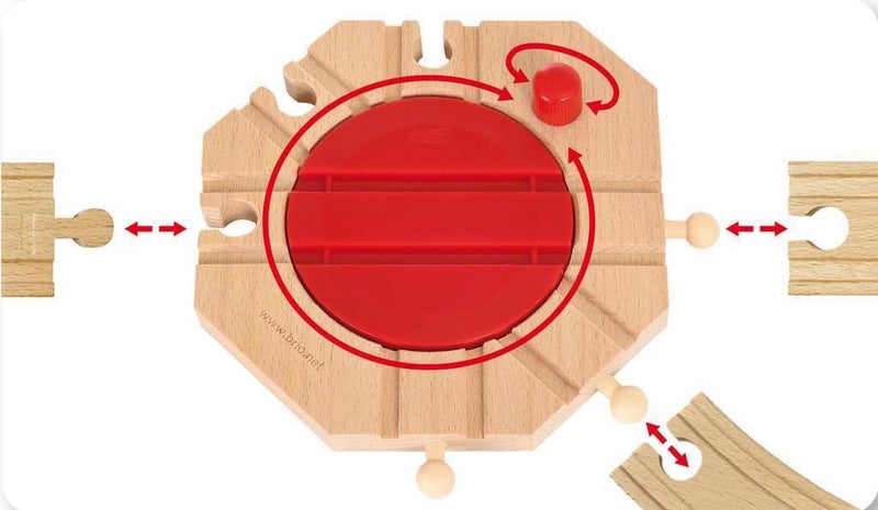 BRIO World - 33361 Mechanical Turntable | Engaging Train Toy Accessory for Creative Play | Safe for Kids Ages 3 and Up | Compatible with BRIO Railway Toys - Image 4