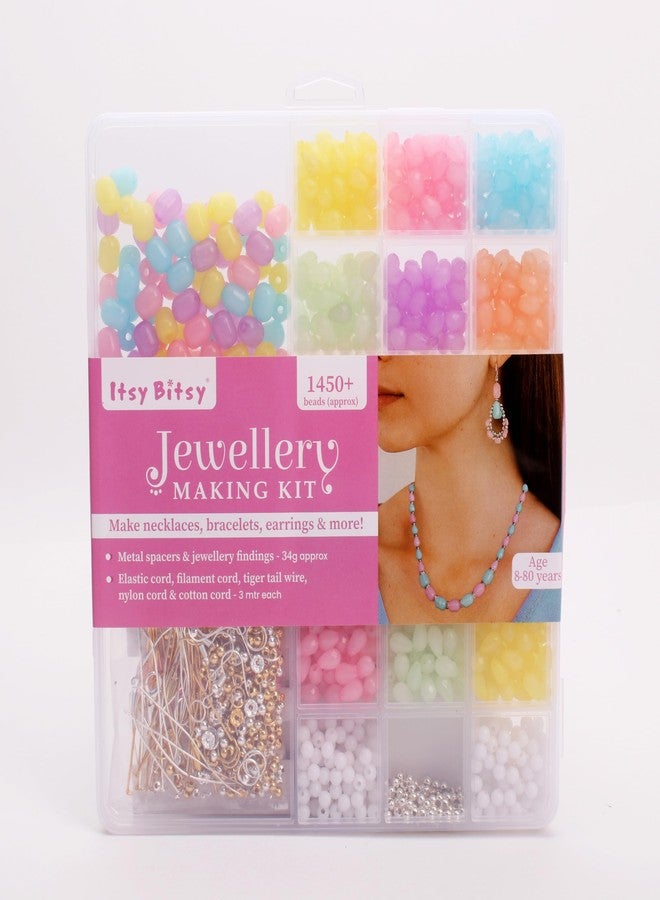 إتسي-بيتسي مجموعة صنع المجوهرات من إيتسي بيتسي ماي بيدز ستوديو، تتضمن خرزًا متنوعًا بألوان الباستيل، وعلبة منظمة، ومجموعة لصنع الأساور، ومجموعة صنع المجوهرات، ومجموعة خرز يدوية الصنع. - Image 1