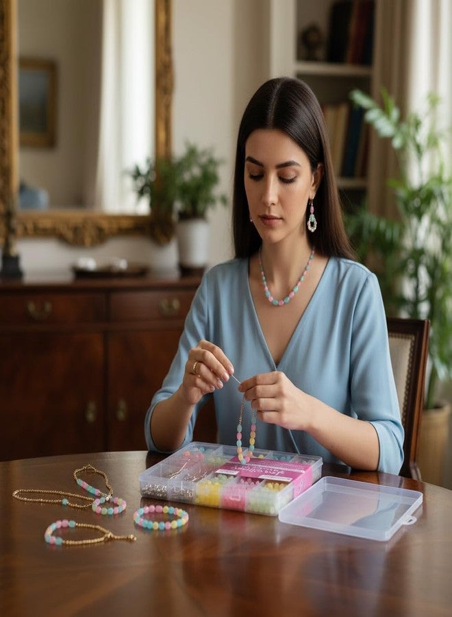 إتسي-بيتسي مجموعة صنع المجوهرات من إيتسي بيتسي ماي بيدز ستوديو، تتضمن خرزًا متنوعًا بألوان الباستيل، وعلبة منظمة، ومجموعة لصنع الأساور، ومجموعة صنع المجوهرات، ومجموعة خرز يدوية الصنع. - Image 2