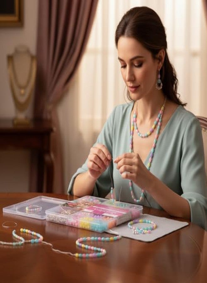 إتسي-بيتسي مجموعة صنع المجوهرات من إيتسي بيتسي ماي بيدز ستوديو، تتضمن خرزًا متنوعًا بألوان الباستيل، وعلبة منظمة، ومجموعة لصنع الأساور، ومجموعة صنع المجوهرات، ومجموعة خرز يدوية الصنع. - Image 4