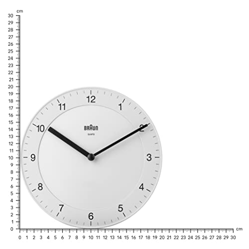 Braun Classic Analogue Wall Clock with Quiet Quartz Movement, Easy to Read, 20cm Diameter in White, Model BC06W. - Image 5