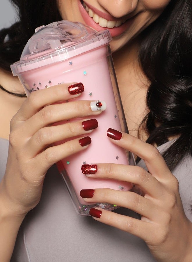 Lick - Press On Nails Artificial Reusable, French Nails for Women and Girls, Acrylic Nail Extension Kit (No Glue Needed) - Image 1