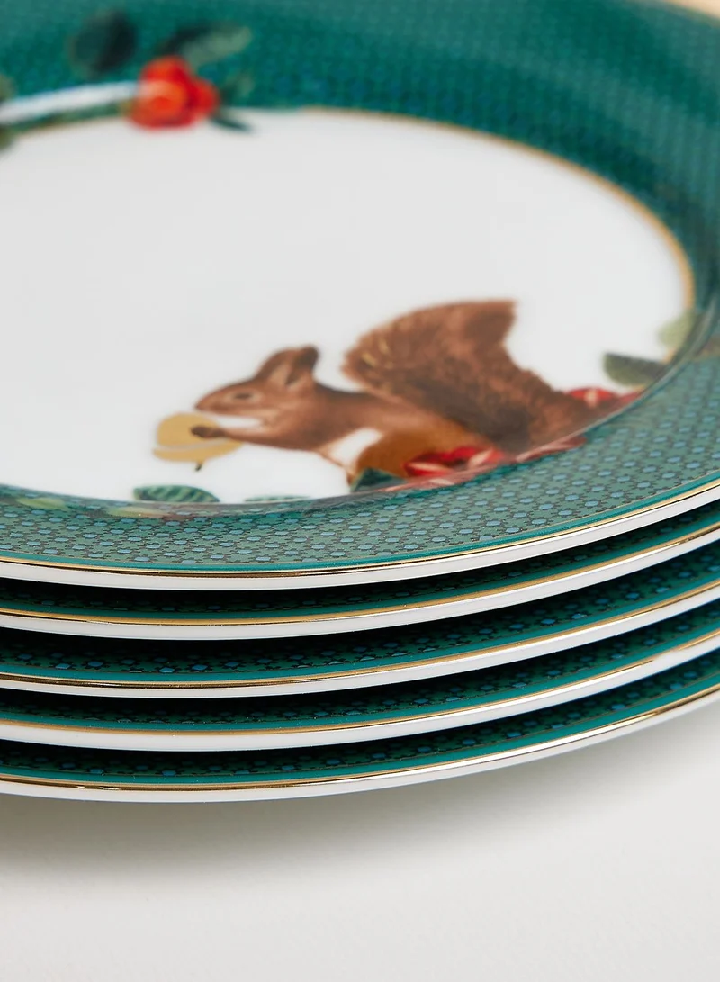 Pip Studio Plate Bread Winter Wonderland Squirrel  17Cm Pcb6