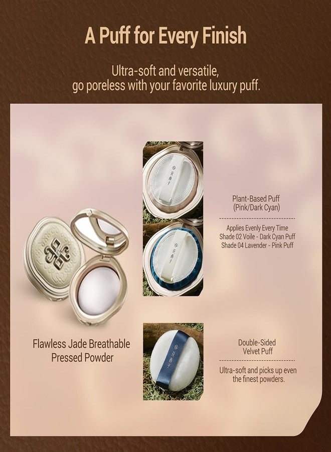 FLORASIS Flawless Jade Breathable Pressed Powder (Nomadic Glam) (04 Lavender) - Image 4