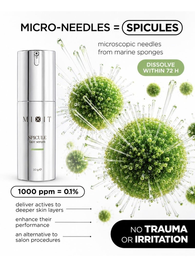 MIXIT Spicule Anti-Aging Face Serum with Retinoid Microneedles for Wrinkles & Firmness, 30ml - Image 4