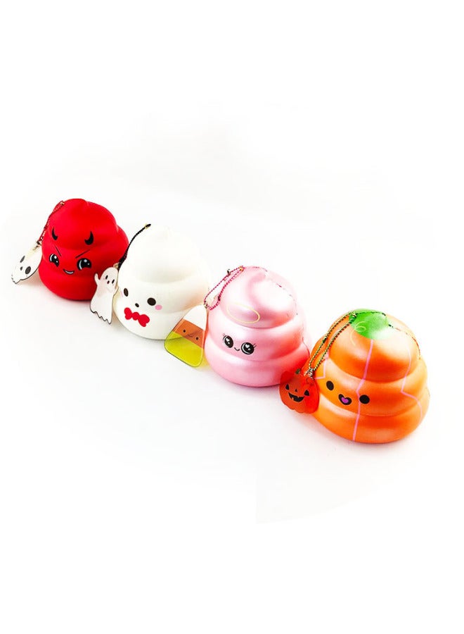 Puni Pill PU Foaming Large Size Slow Rebound Halloween Daylight Squishy Decompression Vent Toy-Color:Pink Smiley-Specifications:11*11*11cm - Image 2