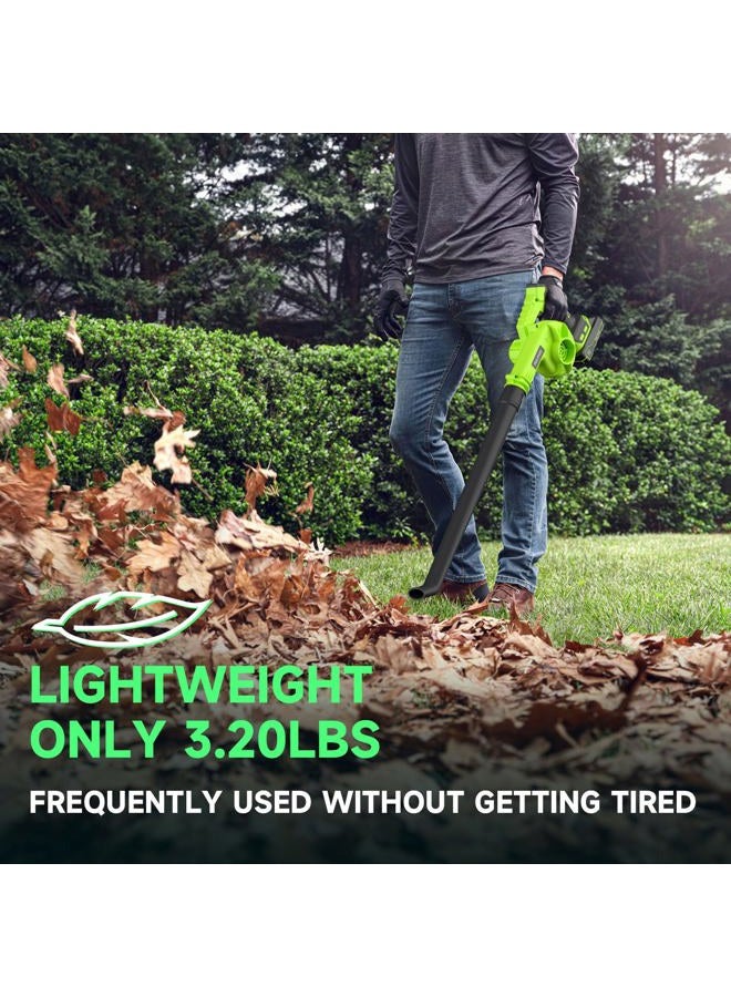 PULITUO Leaf Blower Cordless with Battery and Charger, 20V Electric Cordless Blower 200 KM/H Small Leaf Blower, Lightweight Battery Blower Yard Tools Grass Blowers for Lawn Care Patio Backyard Leaves and Dust - Image 3