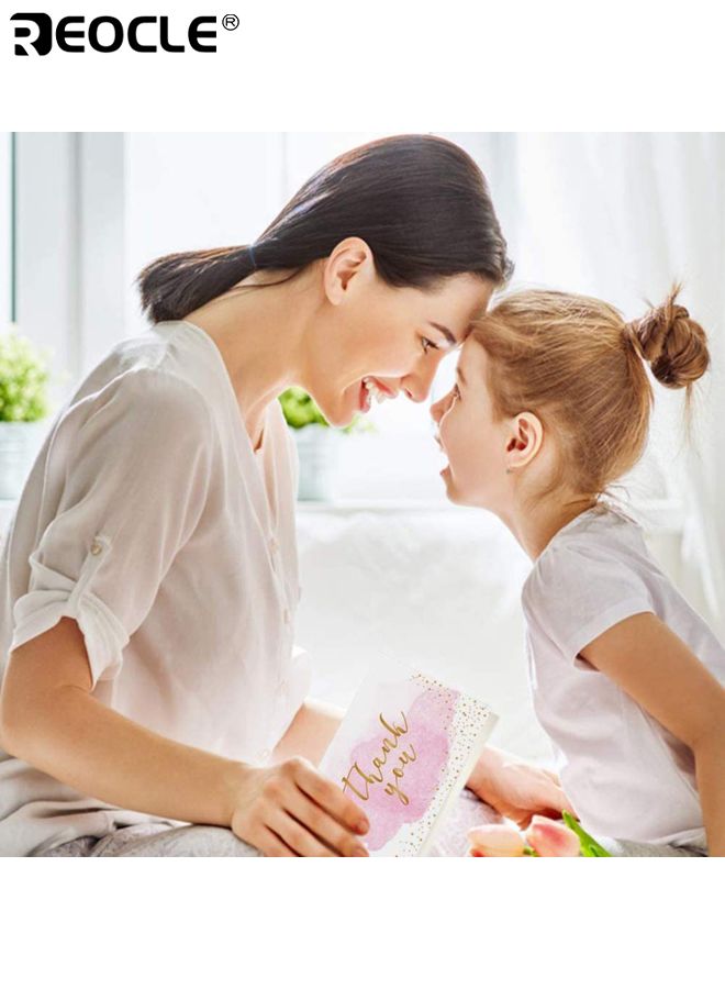 ريوكل 6 قطع بطاقات شكرا لك مع مظاريف التذهيب بالألوان المائية شكرا لك بطاقات ملاحظة المعايدة للأعمال الصغيرة هدايا تقدير التخرج لحفل زفاف الطفل - Image 4