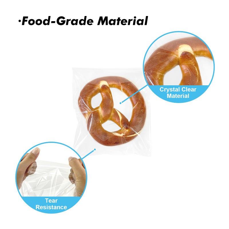 EKAPACKAGING Clear 5x7 Inches 200Pcs Self Sealing Cellophane Cookie Bags Christmas Treat Individual Party Favor Bag Plastic Sealable Small Goodie Cello Snack Gift Packaging with Seal - Image 5