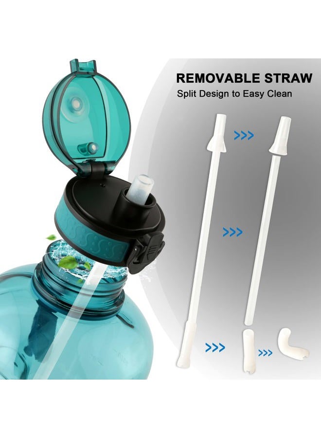 GEMFUL Gallon Water Bottles with Handle Hourly Quote Leakproof Big Jugs for Gym Sports - Image 3