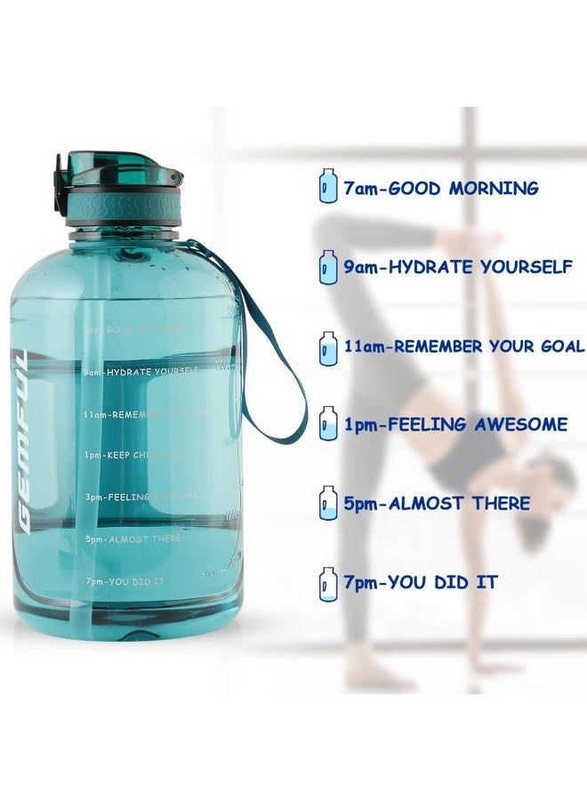 GEMFUL Gallon Water Bottles with Handle Hourly Quote Leakproof Big Jugs for Gym Sports - Image 5