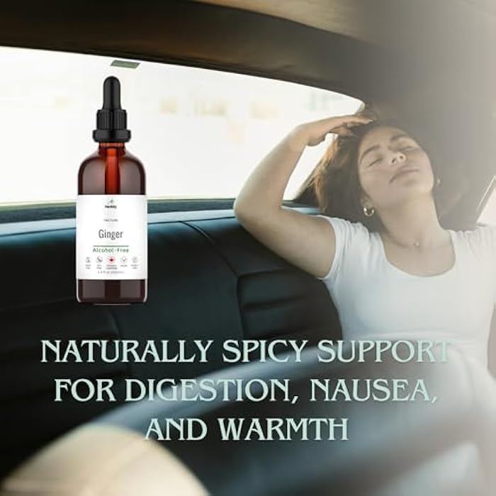Herbity Ginger Tincture – Alcohol-Free Herbal Supplement for Digestion, Nausea & Immune Support – Vegan, Glycerin-Based Extract – 3.4 fl oz (100 mL) - Image 5