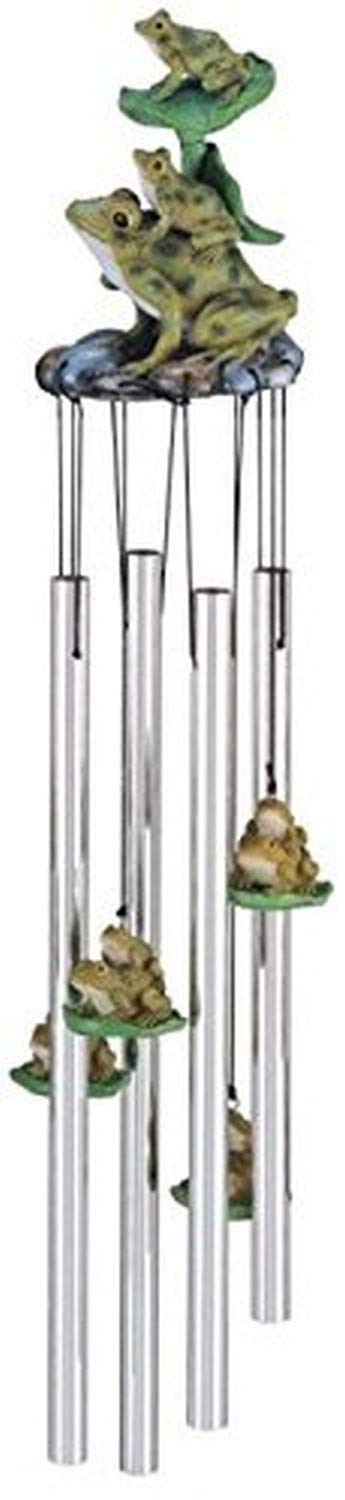 StealStreet StealStreet SSG41951 Wind Chime Round Top Frogs Hanging Garden Porch Decoration Windchime 