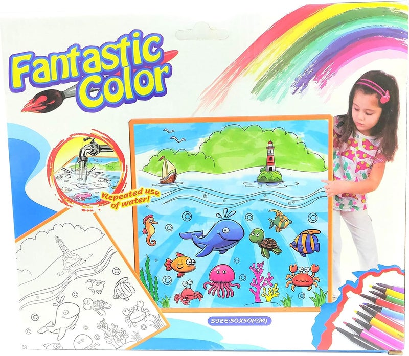 RONG FA Fantastic Color Drawing Mat with Sketch for Kids Small Size - Image 2