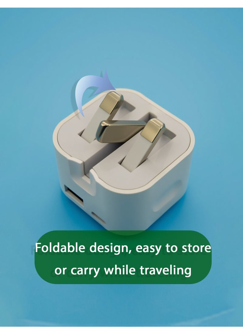 35W Fast Charger Adapter for iPhone 16/16 pro/15/15 pro max - Double Port USB C+A Wall Charger Adapter Set with USB C Cable Compatible with iPhone 16/16 pro/15/15 pro max/14/14 Pro/14 Pro Max/13/12/SE2020/11/XR/XS Max/X/iPad & Android Devices