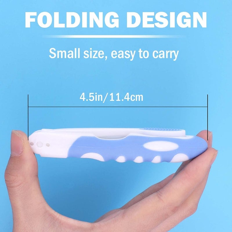 DreamAug 2Pcs Travel Toothbrush Soft, Folding Toothbrush, Portable Small Toothbrushes for Travel Camping Hiking - Image 3