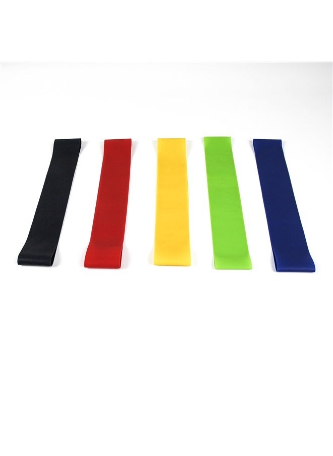 yongsheng 5-Piece Elastic Resistance Exercise Band Set，5 Pack Rubber Flexible Stretchable Bouncy Fidget Foot Bands Strips for Chair Seats Desk  - Image 3