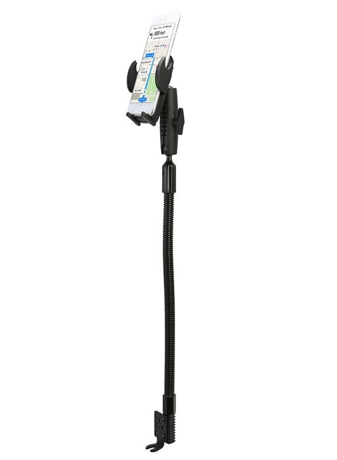 ARKON Mounts Mega Grip Car Phone Holder with Seat Rail Mount | for Cars & Trucks | Fully Adjustable | Flexible 22" Gooseneck Arm | Sturdy Seat Rail & Floor Mount | Fits iPhone, Samsung, & More - Image 2